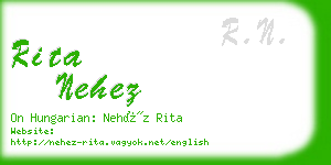 rita nehez business card